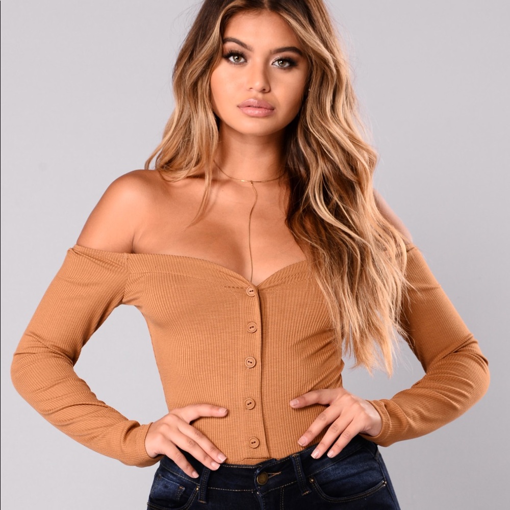 Fool In Love Off Shoulder Bodysuit